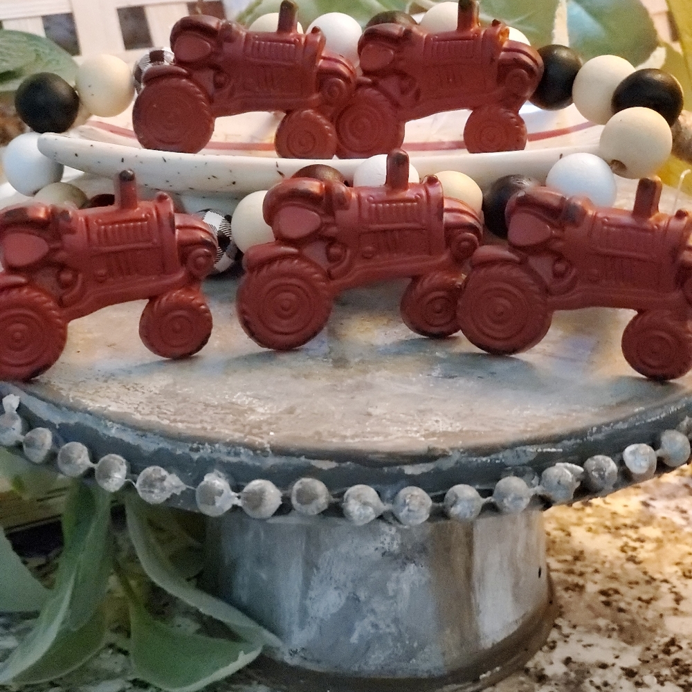 Red tractor drawer pulls